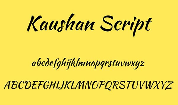فونت kaushan script